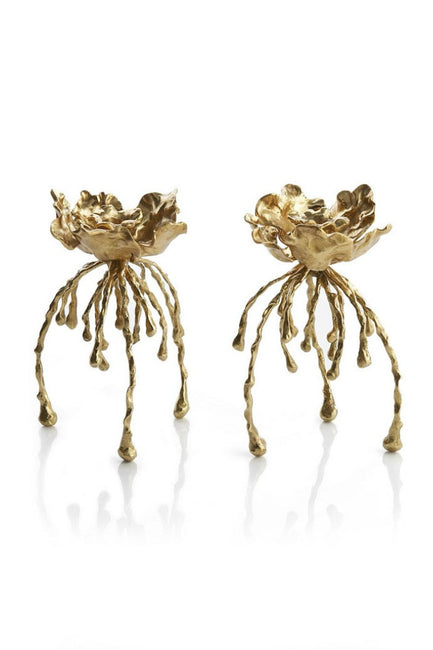 Water Hyacinth Candleholder Set of 2 By Michael Aram