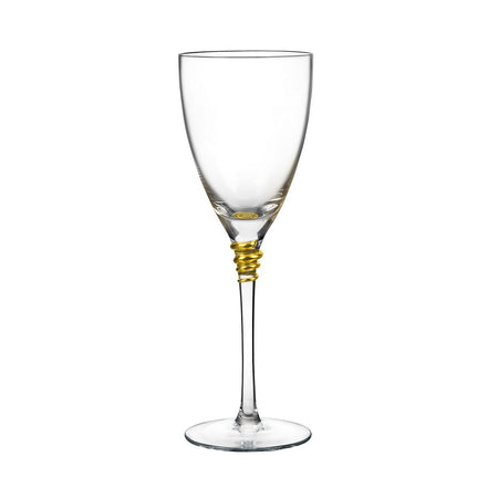 Gold Helix Wine Stem Glass  By Qualia